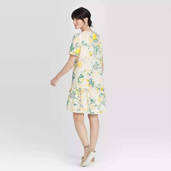 A New Day Short Sleeve Ruffle Hem Dress 